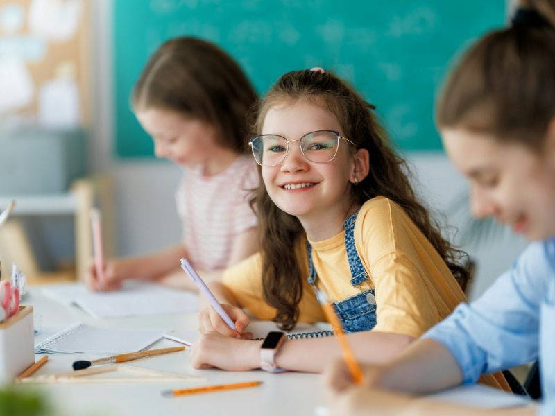 Children are learning in the class